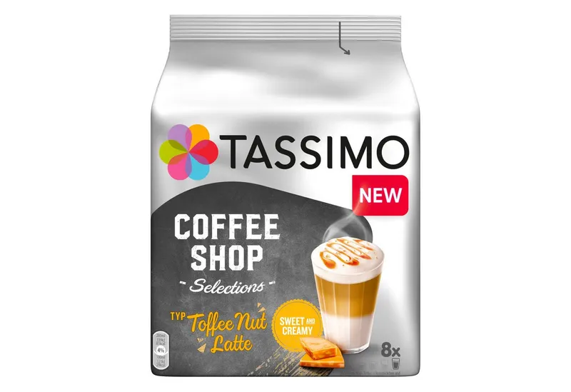 Tassimo Tassimo Kaffee Kapseln Toffee Nut Latte Coffee Shop Selections 40 Getränke, (Packung, 5er Pack) – Produktbild 2 von 3