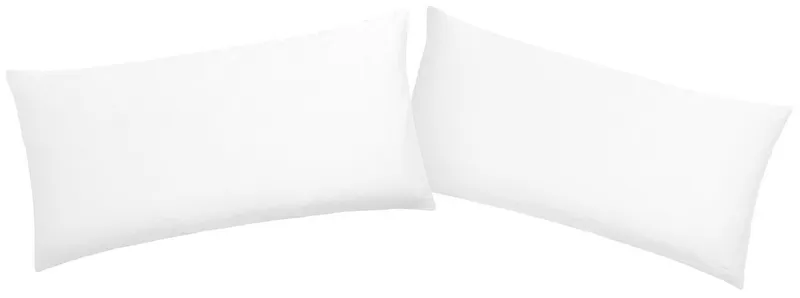 OTTO home Kissenbezug Mila, (2 Stück), Satin Qualität, in Uni Design, Weiß, – Produktbild 5 von 7