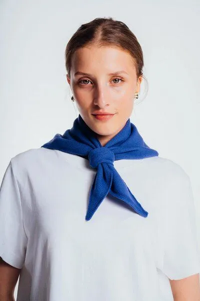 Kopyto Kopyto BIRUANG Bandana Halstuch 100% Merinowolle RWS-Zertifiziert Ökologisch Unifarben, Pastellblau, – Produktbild 1 von 4