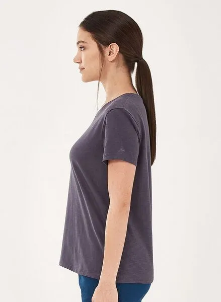 ORGANICATION ORGANICATION Basic T-Shirt aus Bio-Baumwolle, Steel, – Produktbild 3 von 4