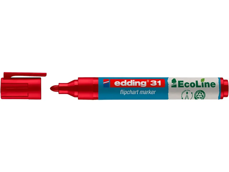 Edding Edding Flipchartmarker "31 EcoLine", Rot, – Produktbild 3 von 4