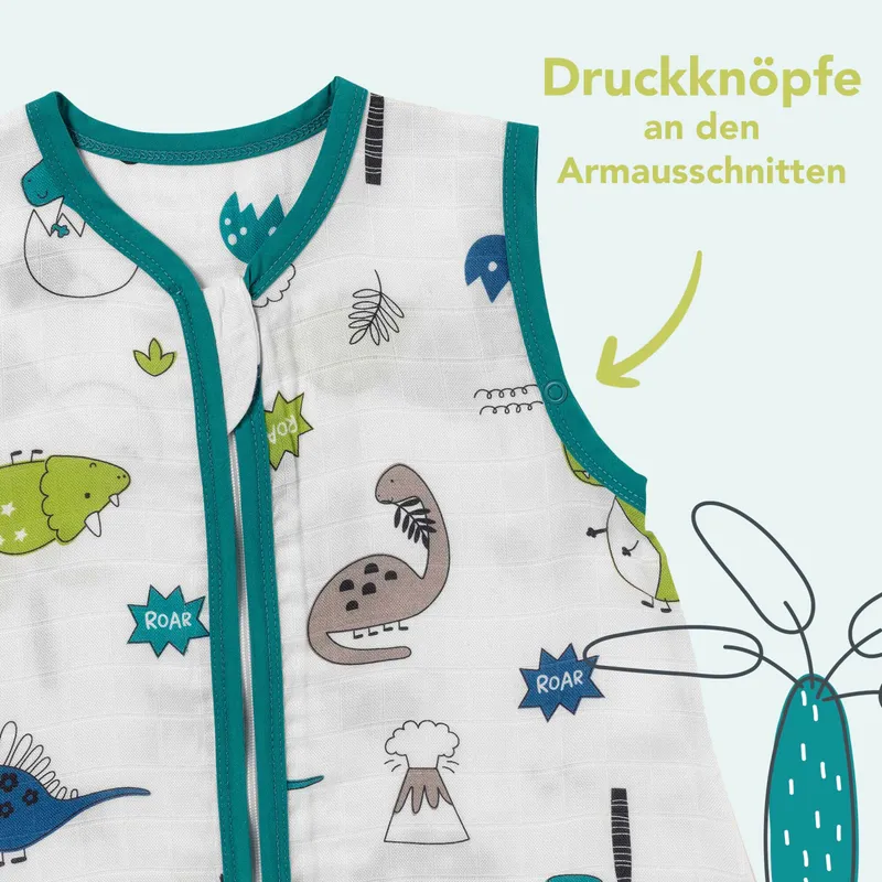 schlummersack schlummersack Schlafsack mit Füßen 0.5 Tog, Blau, – Produktbild 8 von 8