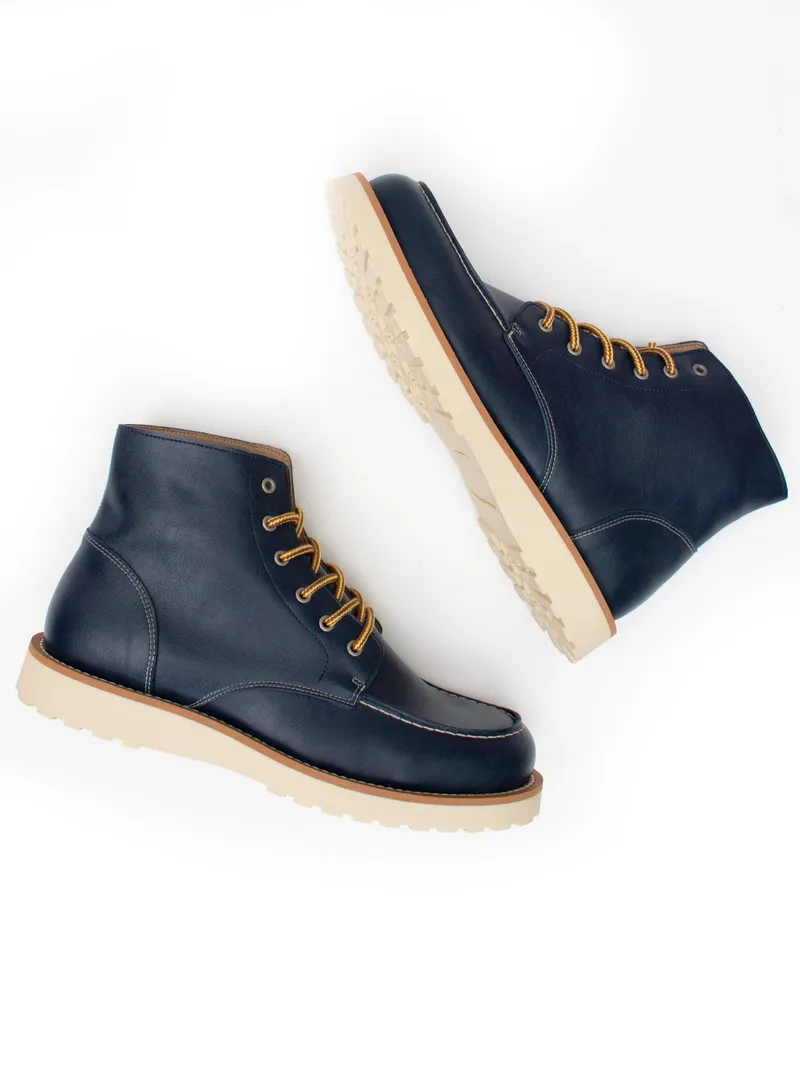 Will's Vegan Store Will's Vegan Store Herren vegan Stiefel Low Rig Navyblau, Extra dunkelblau, – Produktbild 2 von 2