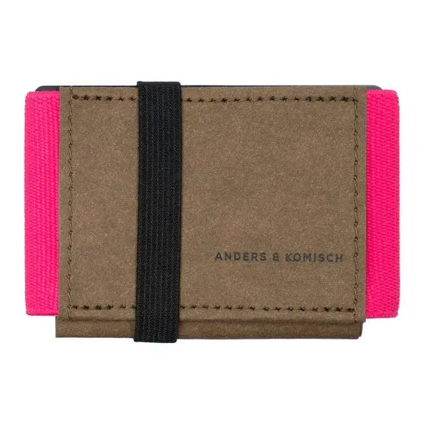 ANDERS & KOMISCH ANDERS & KOMISCH Mini Portemonnaie mit Münzfach MINI CLASSIC - Slim Wallet Braun, Pink, – Produktbild 1 von 4