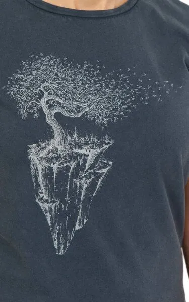 Life-Tree Life-Tree Shirt aus Biobaumwolle Fairwear für Damen "Maple Island", Blau, – Produktbild 5 von 5
