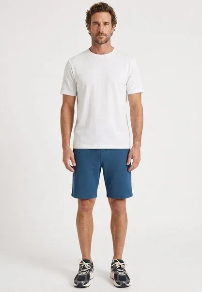 ORGANICATION ORGANICATION STEVVEN | Waffel-Shorts aus Bio-Baumwolle & recyceltem Polyester, Blue, – Produktbild 1 von 5