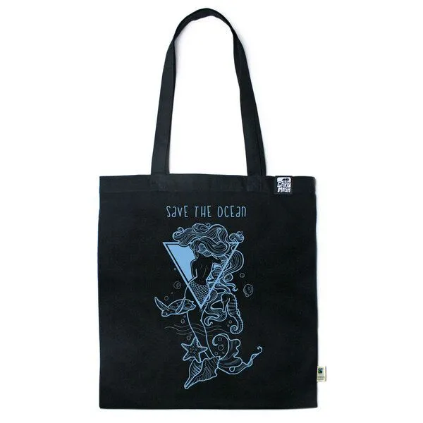 Gary Mash GARY MASH Baumwolltasche Save the Ocean, Schwarz, – Produktbild 1 von 2