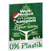 Vollmilch-Adventskalender mit kompostierbarem Inlay inkl. Druck, DIN A4 – Produktbild 1 von 1
