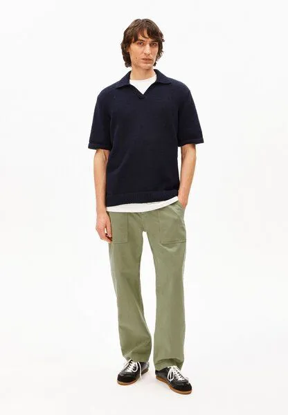 ARMEDANGELS ARMEDANGELS BOUCLE Herren Polo aus Bio-Baumwoll Mix, Night sky, – Produktbild 4 von 4