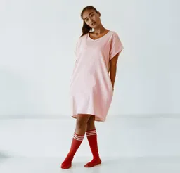The Driftwood Tales The Driftwood Tales Damen vegan Kleid Oversize T-Shirt Rosa – Produktbild 1 von 1