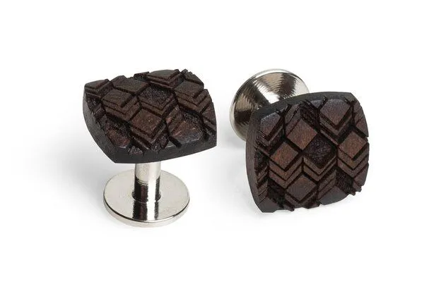 BeWooden BeWooden Manschettenknöpfe "Choco Cuff" aus Holz – Produktbild 1 von 3