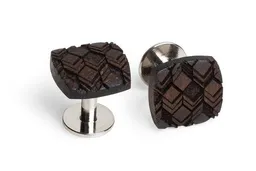 BeWooden BeWooden Manschettenknöpfe "Choco Cuff" aus Holz – Produktbild 1 von 1