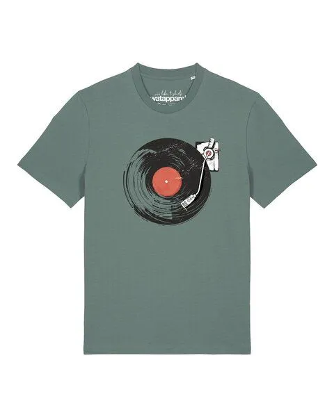 watapparel watapparel T-Shirt Unisex Schallplatte, Green bay, – Produktbild 1 von 2