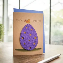 Die Stadtgärtner Die Stadtgärtner Osterkarte - Grußkarte zu Ostern - Mit Wildblumen-Saatpapier – Produktbild 1 von 1