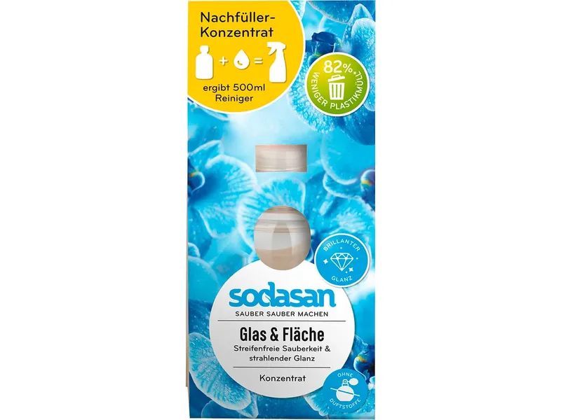 Sodasan Sodasan Nachfüllung für Glas- und Flächenreiniger, Konzentrat, 100 ml – Produktbild 1 von 1
