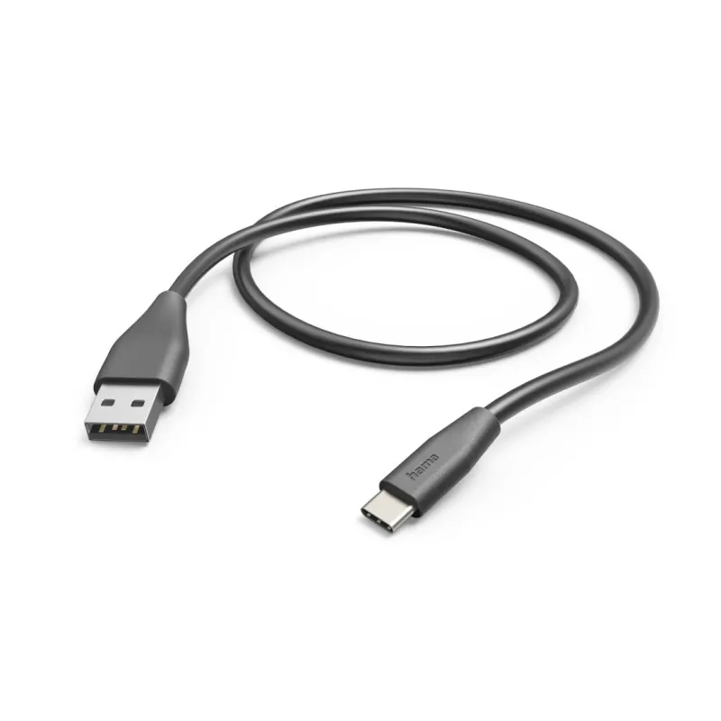 Hama Hama Ladekabel, USB-A - USB-C, 1,5 m, Schwarz, – Produktbild 1 von 1