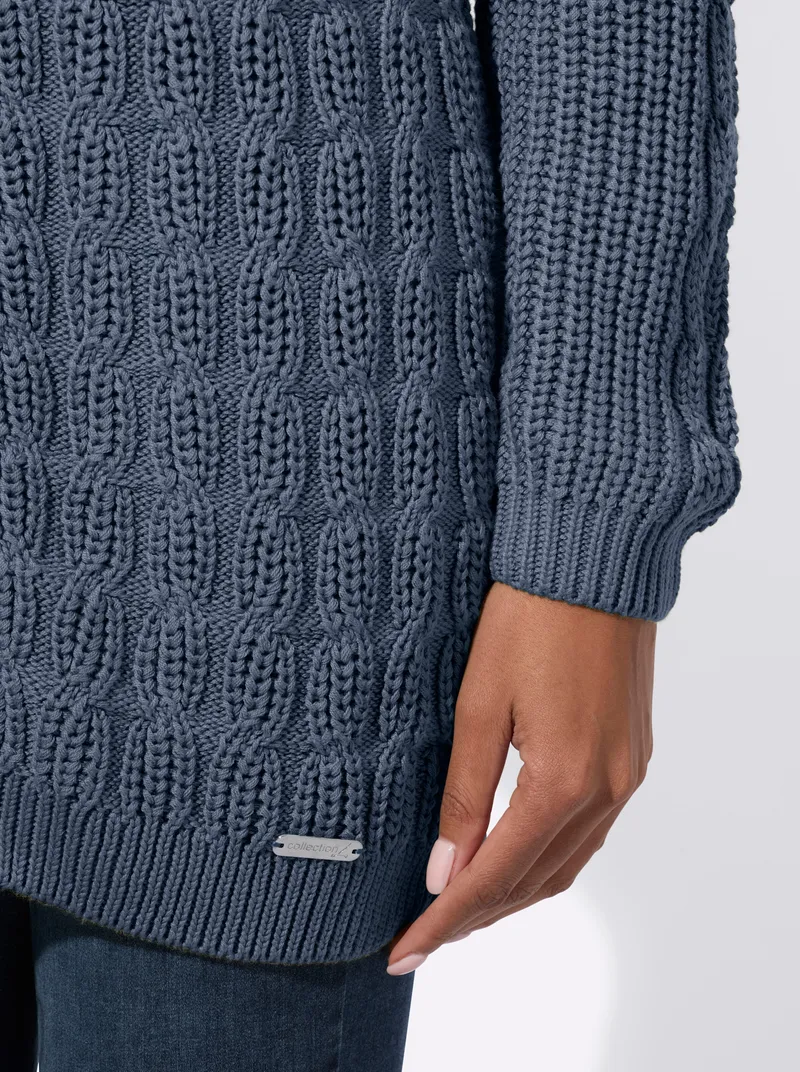 Witt Longstrickjacke, Rauchblau, – Produktbild 2 von 2