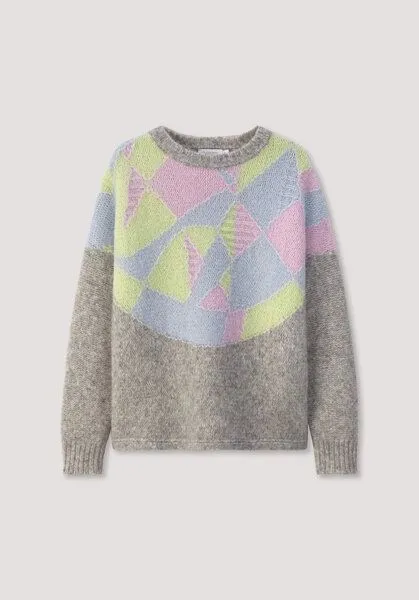 hessnatur hessnatur Pullover Relaxed aus reiner Bio-Baumwolle mit Alpaka, Naturgrau, – Produktbild 4 von 4