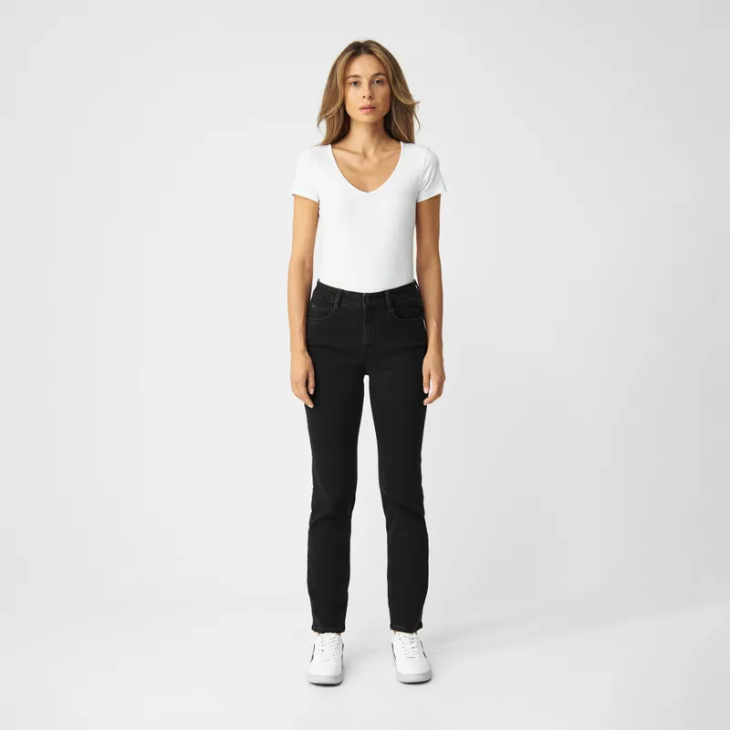 DAWN Damen Jeans STELLAR Slim Straight DAWN Bio-Baumwolle, Black, – Produktbild 1 von 5