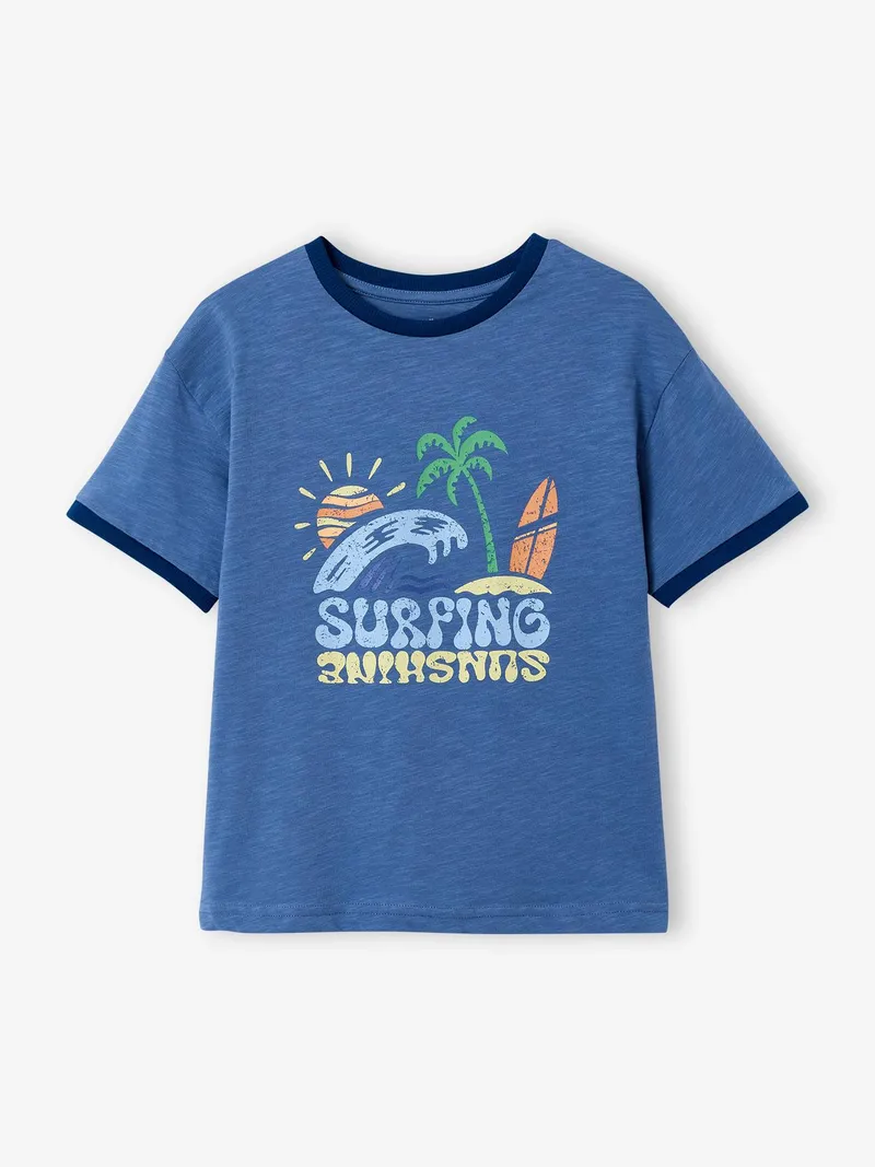 Vertbaudet Jungen T-Shirt mit Surfer-Motiv, Blau, – Produktbild 2 von 4