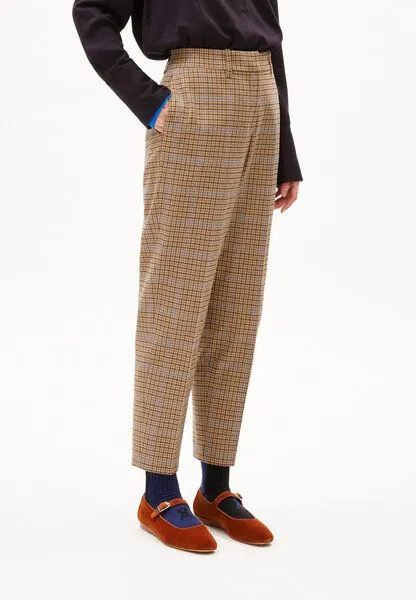 ARMEDANGELS ARMEDANGELS WARMAAR PATTERN - Damen Webhose aus Bio-Baumwoll Mix, Dry bark, – Produktbild 1 von 4