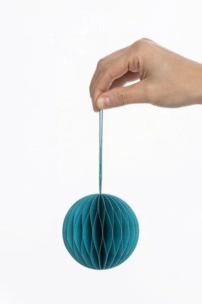 Tranquillo Papieranhänger PETROL BALL - blau – Produktbild 3 von 3