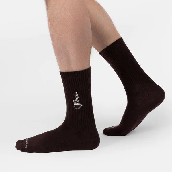 Natural Vibes Natural Vibes Coffee Cup Socken | Bio GOTS | Braune Tennissocken | Kaffee | Herren Damen Socken | Unisex – Produktbild 3 von 4