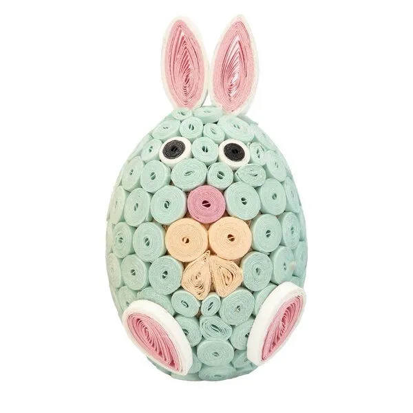 El Puente El Puente Deko-Figur "Osterhase" | Fair Trade & Handmade aus Vietnam, Mehrfarbig, – Produktbild 1 von 1