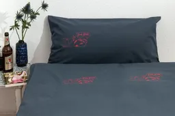Hirschkind Hirschkind Bio-Kissenbezug 'PunkRock' dunkelgrau 80*40 cm – Produktbild 1 von 1