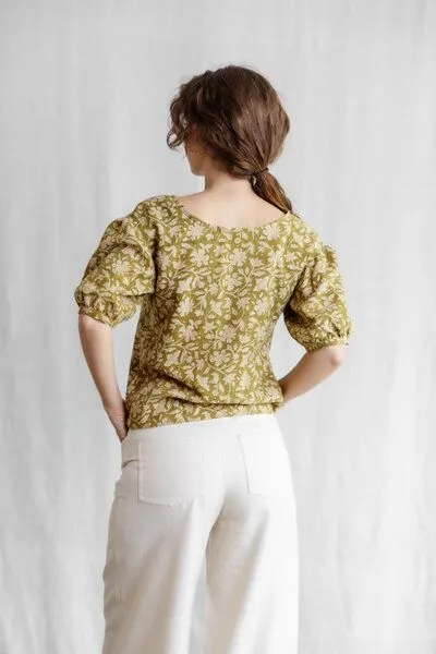 Jyoti - Fair Works Jyoti - Fair Works Hanf/ Tencel Bluse Kalira Blockprint – Produktbild 3 von 4