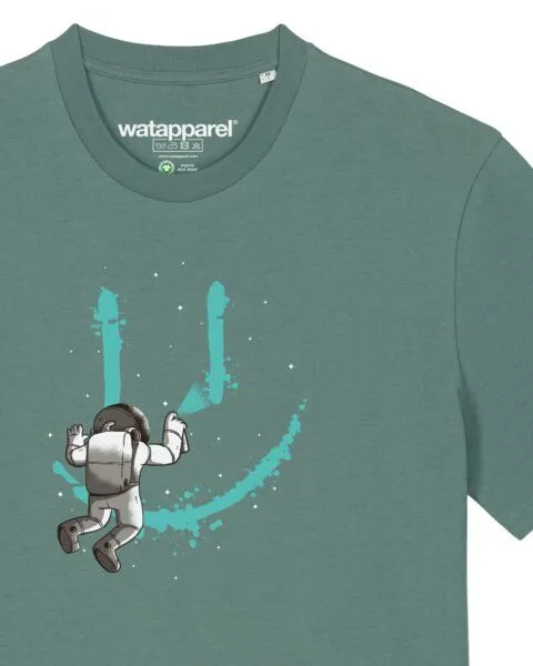 watapparel watapparel T-Shirt Unisex Graffiti Astronaut, Green bay, – Produktbild 3 von 3