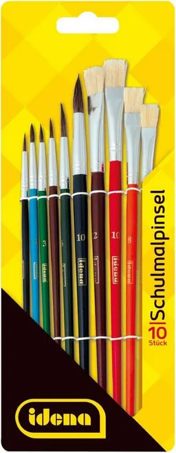 Idena Pinsel Idena Premium Schulpinsel-Set - 10 professionelle Pinsel aus FSC-zerti – Produktbild 1 von 1
