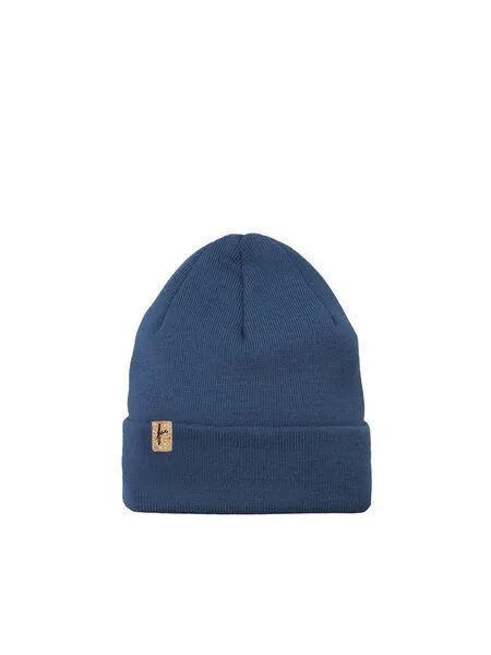FUXBAU FUXBAU Kinder Merino Kork Beanie, Nachtblau, – Produktbild 2 von 4