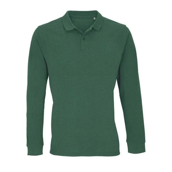 Sol's Sol's Unisex Langarm-Poloshirt, Bottle green, – Produktbild 1 von 3