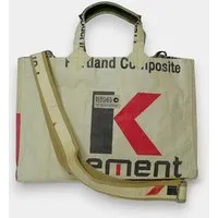 REFISHED fair fashion REFISHED fair fashion Tasche 'ISOLDE BAG', #cement beige-schwarz-rot, – Produktbild 2 von 6