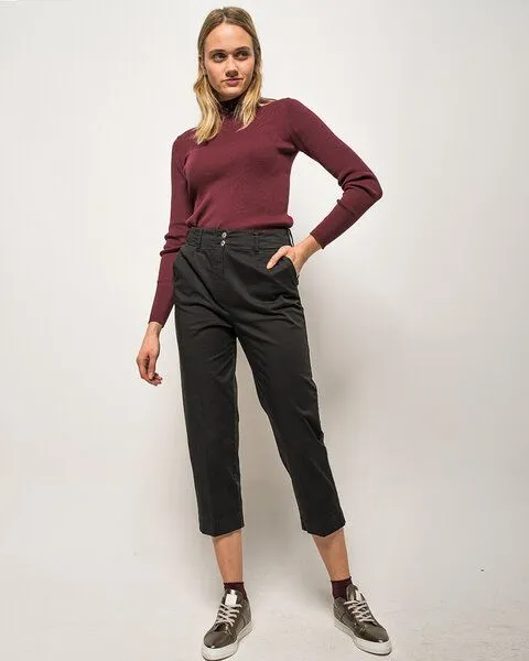 Alma & Lovis Alma & Lovis Rollkragen-Pullover aus Bio-Baumwolle | Rolli, Zinfandel (bordeaux), – Produktbild 3 von 4