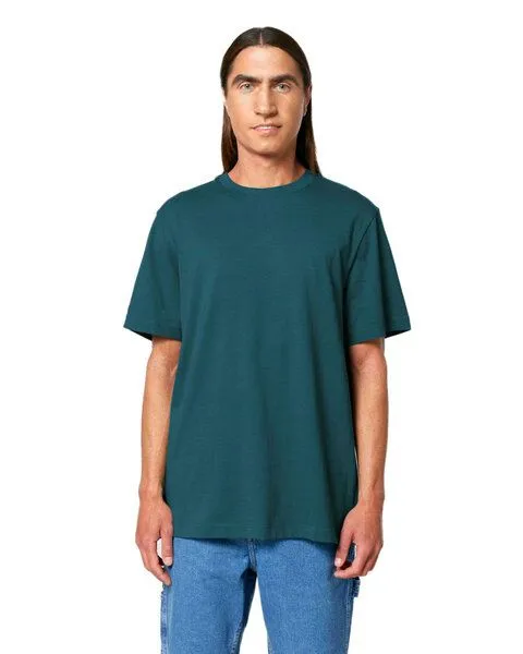 YTWOO YTWOO Nachhaltiges schweres Unisex T-Shirt, Blaugrün, – Produktbild 3 von 4