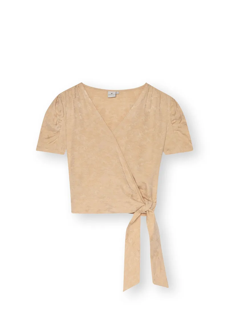 Lovjoi LOVJOI Damen vegan Bluse Siluri Tencel Brownsugar, Beige, – Produktbild 1 von 2