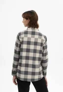 MELA MELA Damen vegan Hemd Flanell Akhela Anthrazit Karo – Produktbild 1 von 1