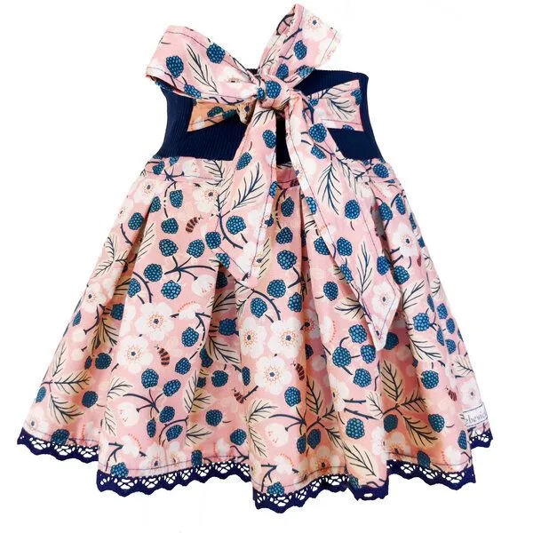 liebewicht liebewicht Rock Faltenrock rosa geblümt bio für Mädchen Gr.80-164, Rosa/blau, – Produktbild 3 von 7