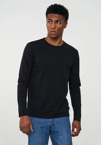 recolution Herren Slub Longsleeve aus Bio-Baumwolle - MACA - recolution, Schwarz, – Produktbild 1 von 4