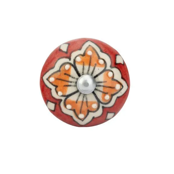 El Puente El Puente Schrankknopf, Blau,orange,rot, – Produktbild 1 von 2