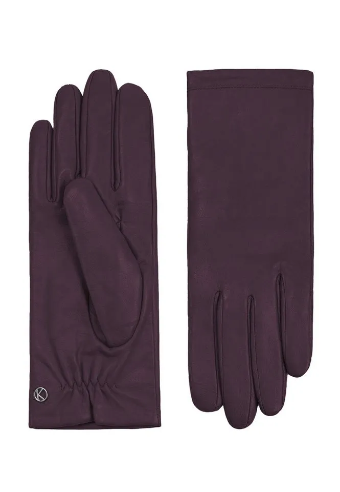 KESSLER Lederhandschuhe Style Chelsea (Paar, 1-St., Handschuhe) Leather Working Group zertifiziertes Leder, kuscheliges Strickfutter, Lila, – Produktbild 2 von 5