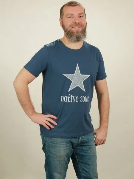 NATIVE SOULS Native Souls T-Shirt Herren - Star, Dark blue, – Produktbild 1 von 1