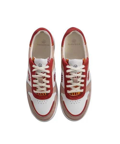 PANAFRICA PANAFRICA Kasai - Unisex Recycling Sneaker, Fraboise (rot), – Produktbild 2 von 4