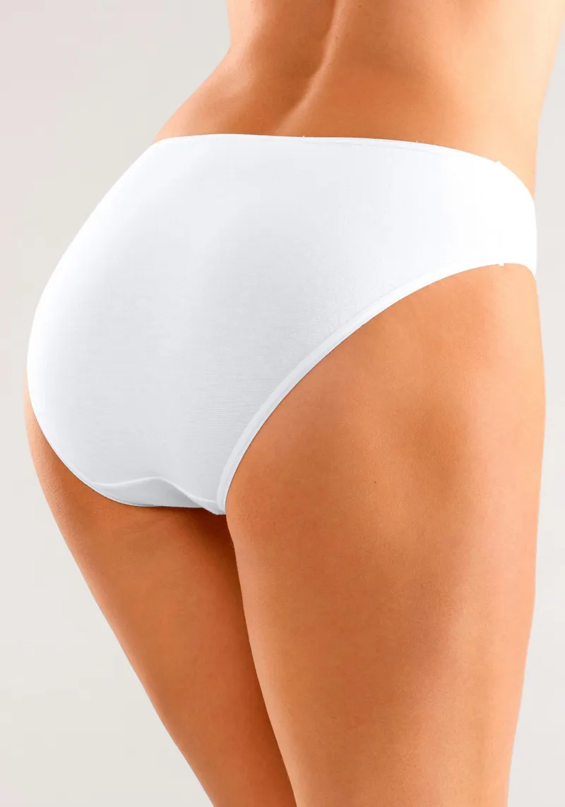 petite fleur by Lascana Bikinislip weiß, schwarz, Weiß, schwarz, – Produktbild 1 von 3