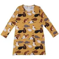 Walkiddy Kleid Gelb Bio Baumwolle Tunika - Walkiddy Spielmäuse, GOTS-zertifiziert, nachhaltig, allergikerfreundlich, umweltbewusst, kindgerecht, stilvoll, bequem. – Produktbild 1 von 1