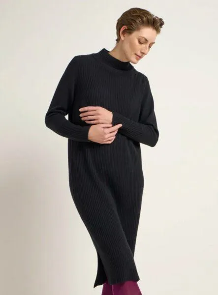 LANIUS LANIUS Strickkleid aus Bio-Merinowolle, Black, – Produktbild 3 von 4