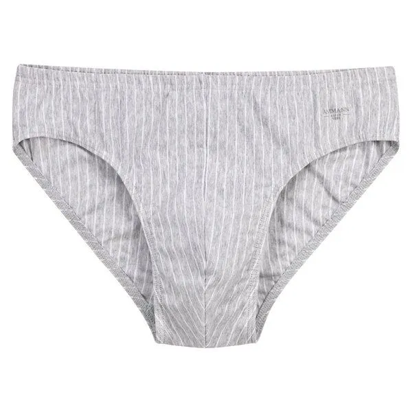 Ammann Ammann Herren Slip gestreift aus weicher Bio-Baumwolle "Urban Traveller", Melange gestreift (grau), – Produktbild 1 von 1