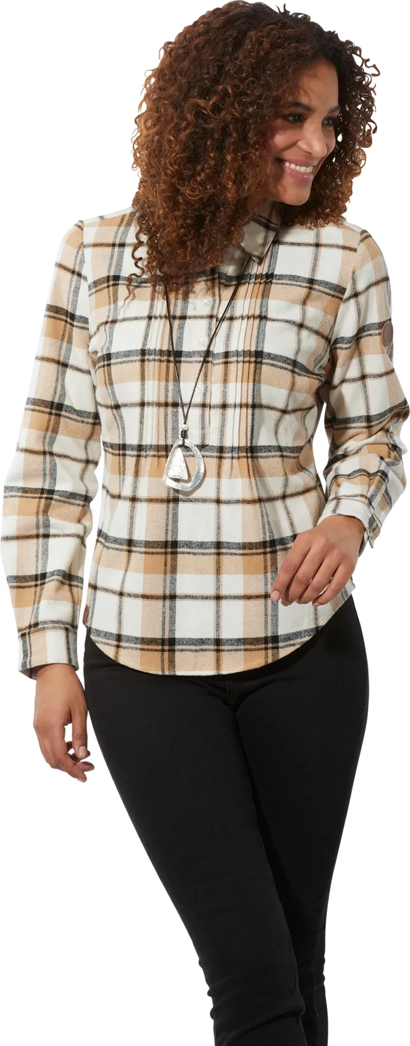 Witt Flanellbluse camel-champagner-kariert, Camel-champagner-kariert, – Produktbild 2 von 2
